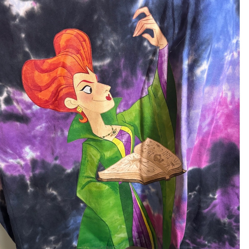 Disney Hocus Pocus "Tonight We Fly" Sanderson Sisters Tie Dye Spirt Jersey XXL‎ - Picture 5 of 10
